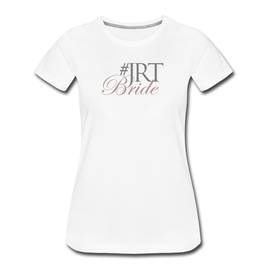 JRTBride Fitted Crew Neck T-Shirt Rose Gold - white