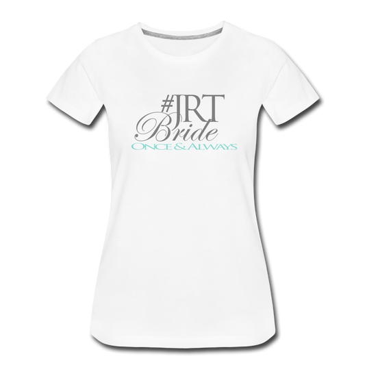 Once & Always JRTBride Fitted Crew Neck T-Shirt Tiffany Blue - white