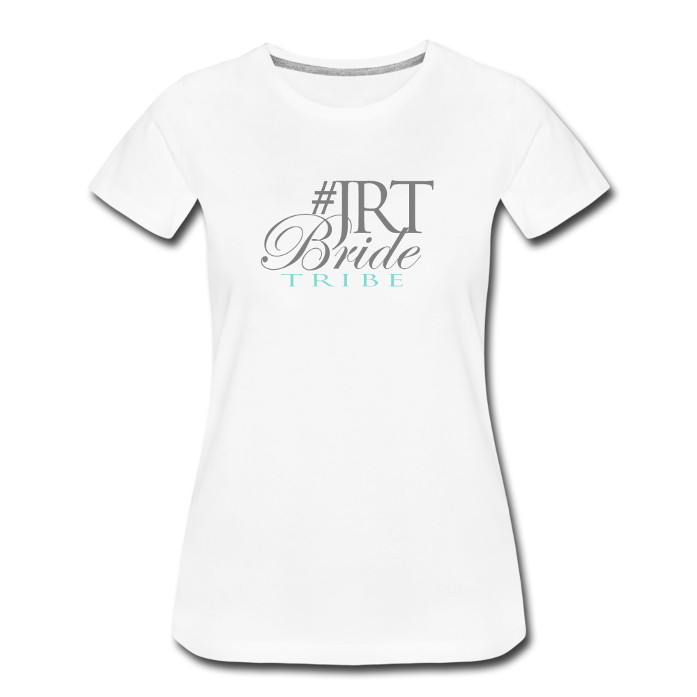 JRTBride Tribe Fitted Crew Neck T-Shirt Tiffany Blue - white