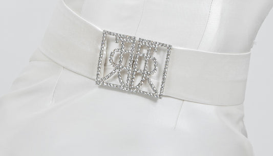 JRT Bling Belt White