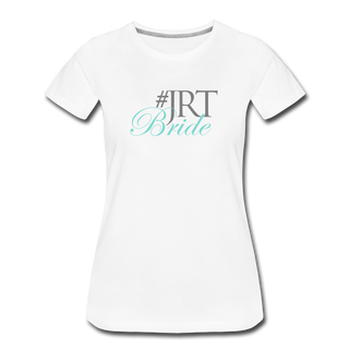 JRTBride Fitted Crew Neck T-Shirt Tiffany Blue - white