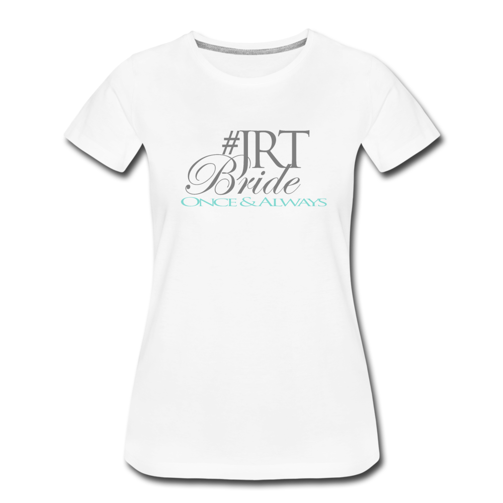 Once & Always JRTBride Fitted Crew Neck T-Shirt Tiffany Blue - white