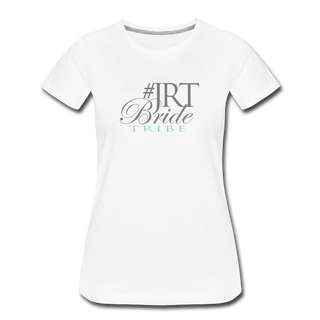 JRTBride Tribe Fitted Crew Neck T-Shirt Tiffany Blue - white
