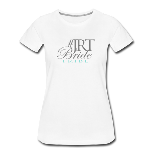 JRTBride Tribe Fitted Crew Neck T-Shirt Tiffany Blue - white